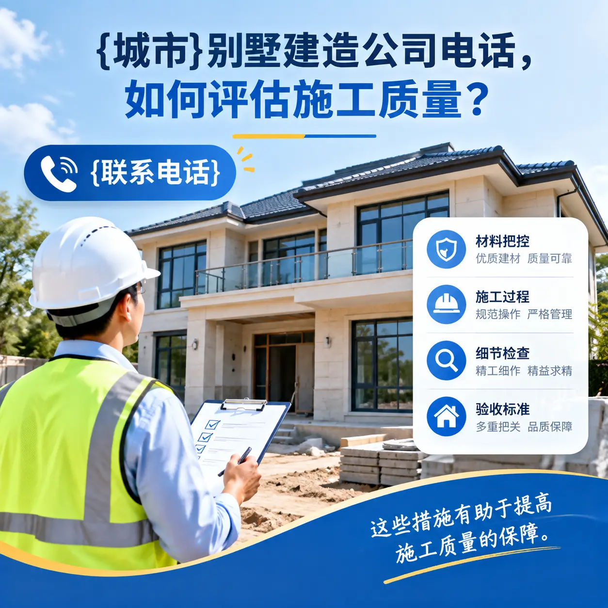 印江别墅建造公司电话，如何评估施工质量？