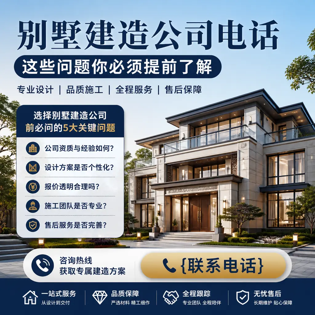 印江别墅建造公司电话,这些问题你必须提前了解